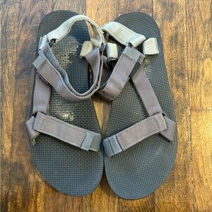Gray Teva Strappy Sandals